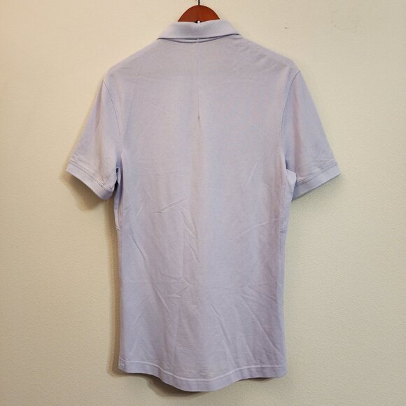 Lululemon Polo Shirt Purple Men M Golf Stretch Short Sleeve Cotton Blnd Sporty - Picture 10 of 14